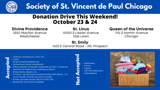 Donation Event – October 23 & 24