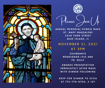 SVdP Annual Memorial and Awards Mass – Sunday, Nov 21 at 3pm