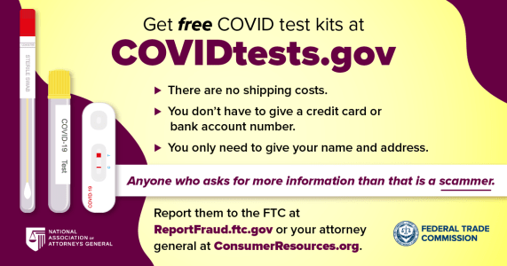 Free COVID Test Kits Now Available