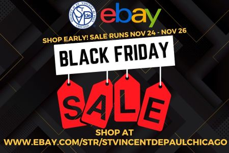 Shop SVDP Ebay Store this Black Friday – Cyber Monday!