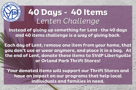 40 Days, 40 Items Lenten Challenge – Declutter, Donate, and Make a Difference!
