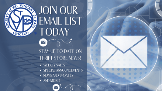 Sign Up Today for Email Updates from our Thrift Stores!
