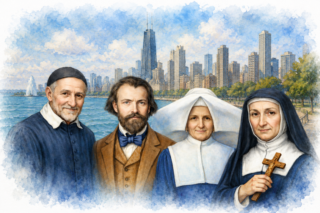Four with Chicago Skyline